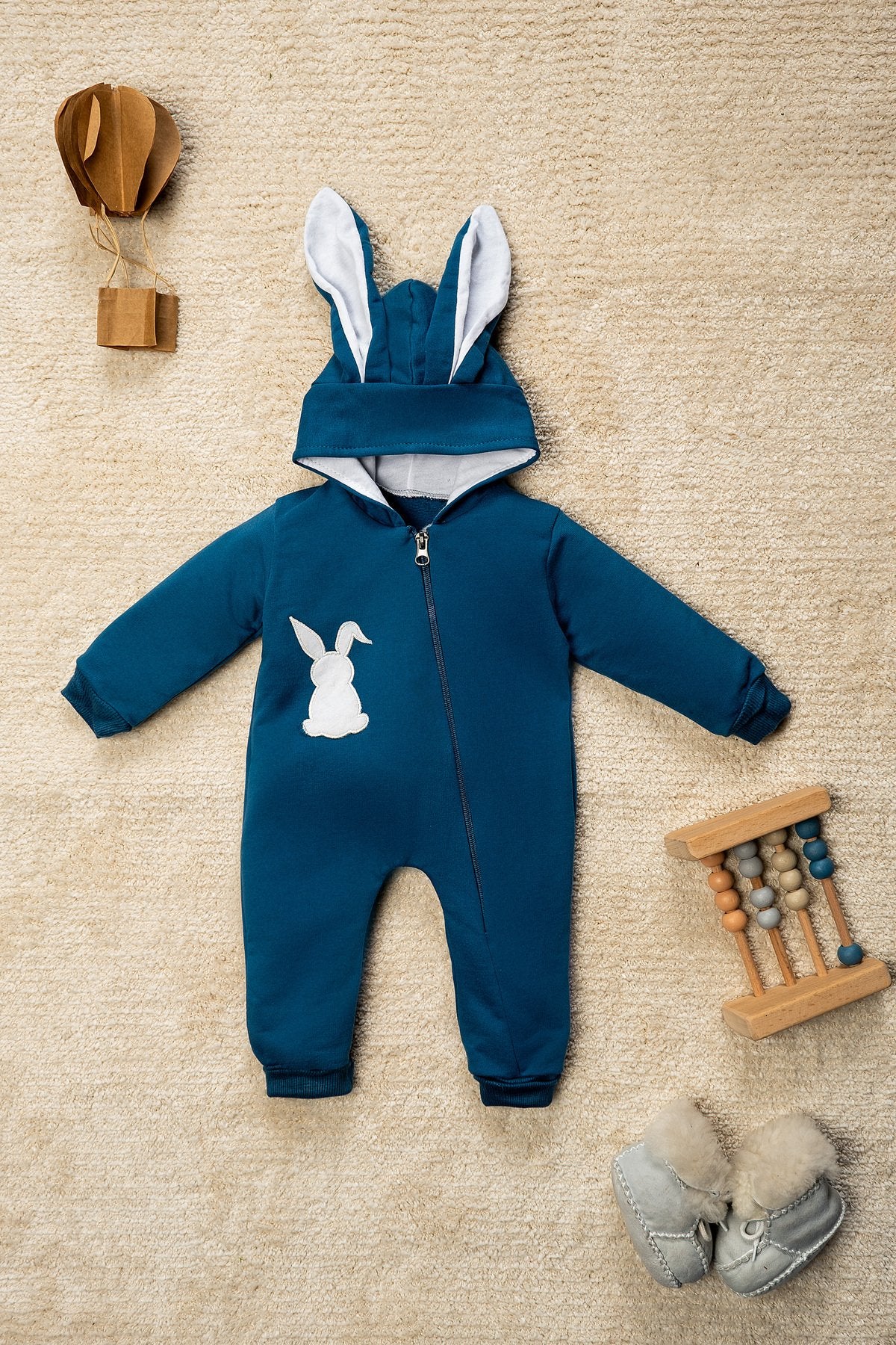 Tavşan Nakışlı  Kulaklı  Tulum