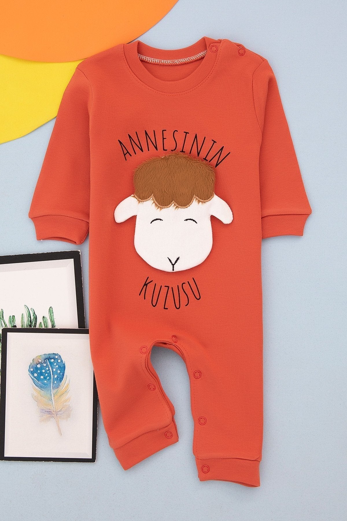 Annesinin Kuzusu Baskılı Pembe Bebek Takım