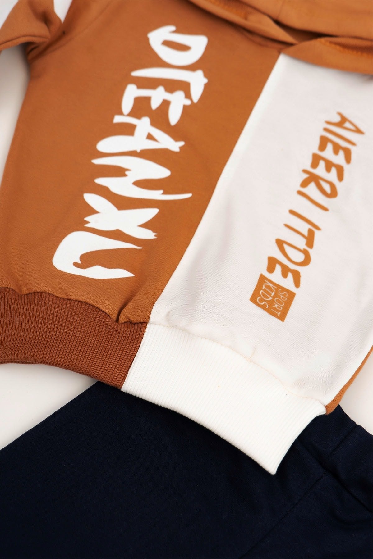 Djeanxu Sport Kid Kapşonlu Alt Üst Bebek 2 Li Takım