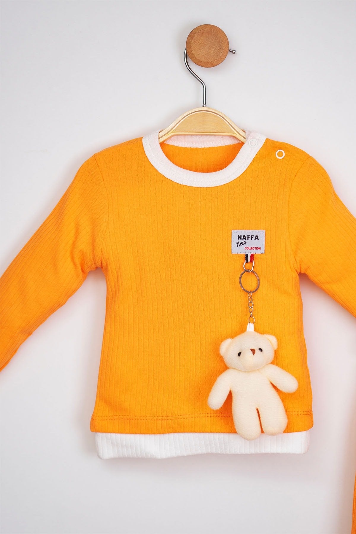 Oyuncak Ayılı 2 Parça Fitilli Kaşkorse Unisex Bebek Takım