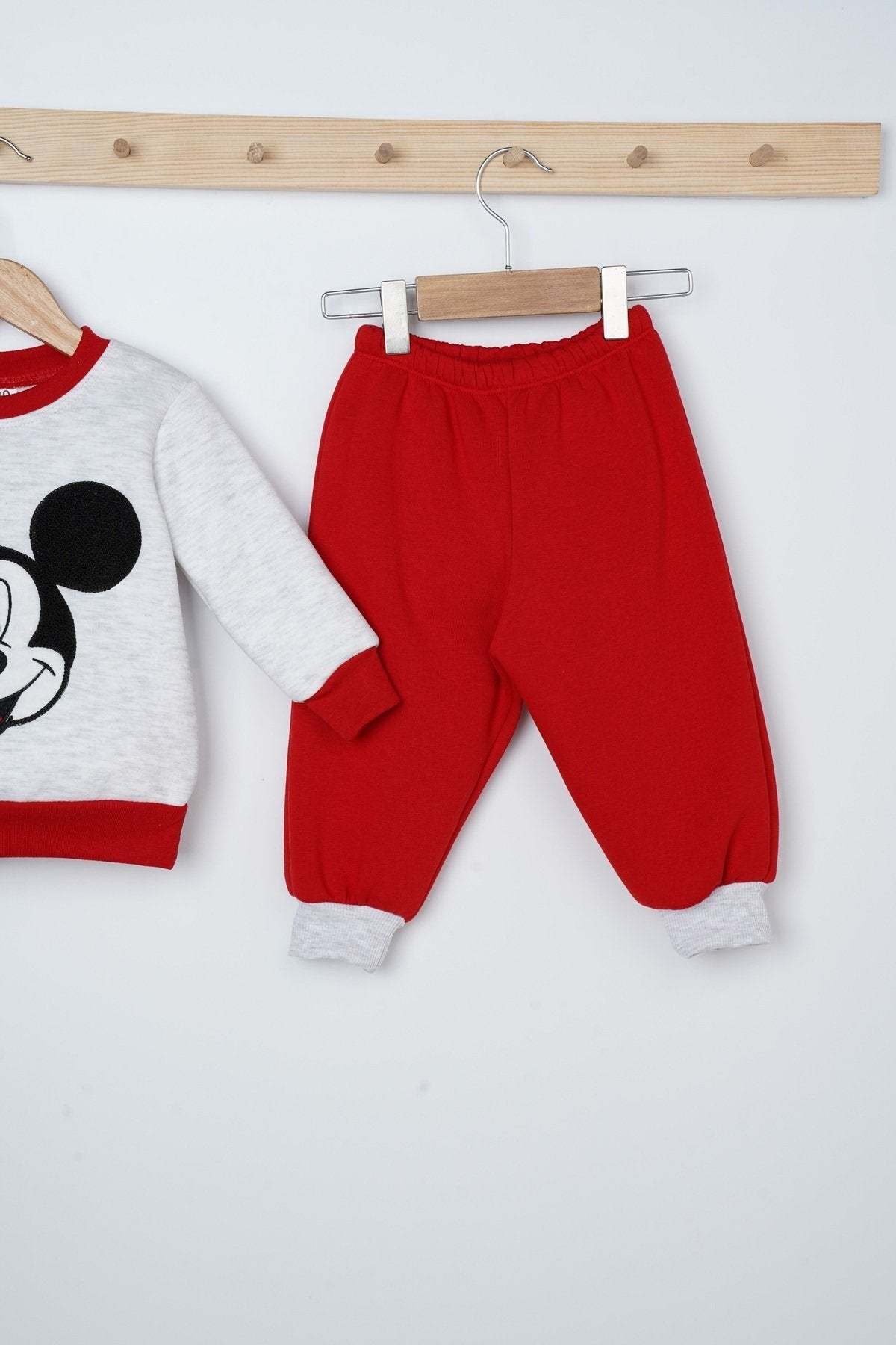 Mickey Desenli Çift Renk 2 Parça Bebek Takım