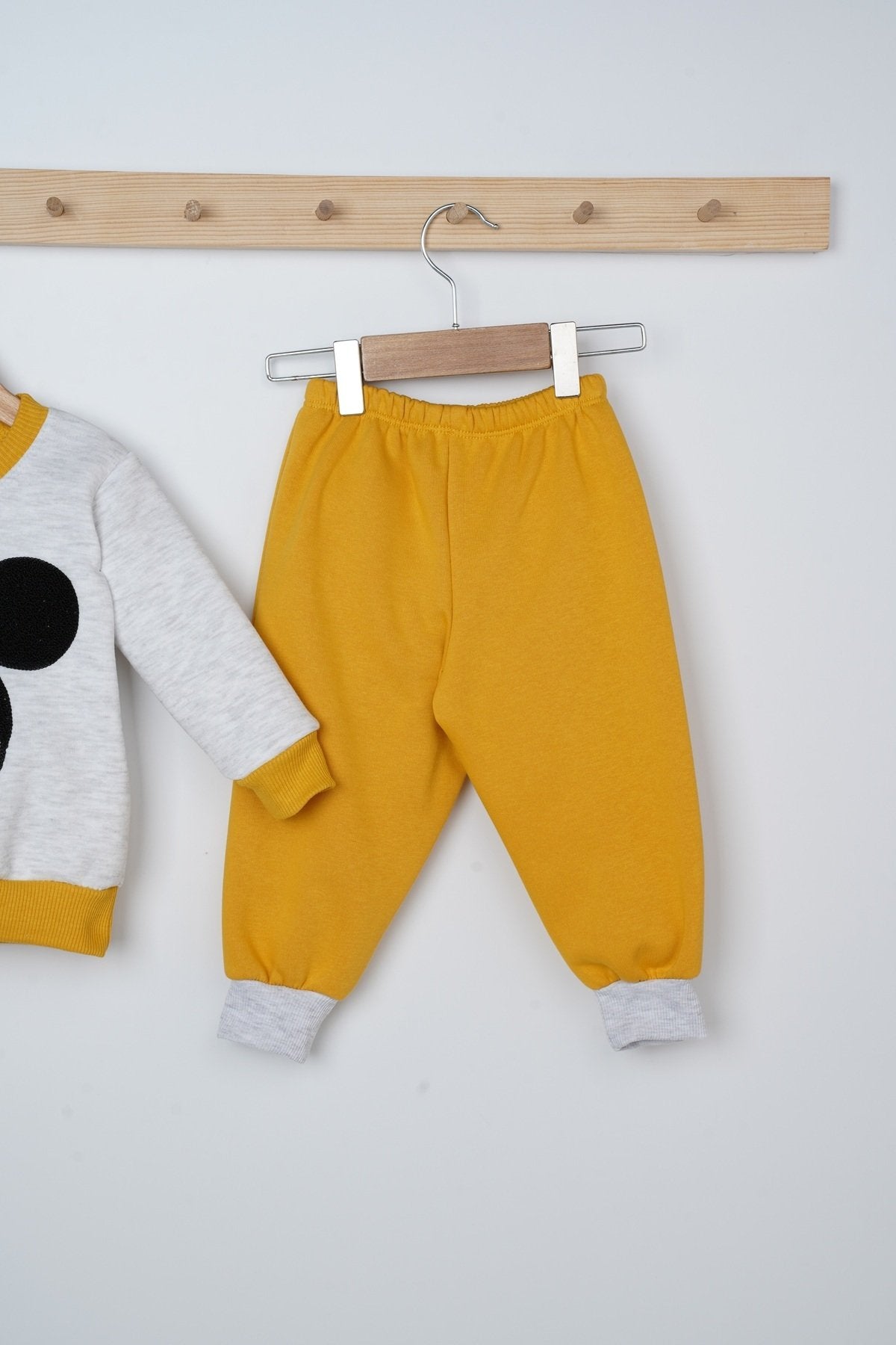Mickey Desenli Çift Renk 2 Parça Bebek Takım