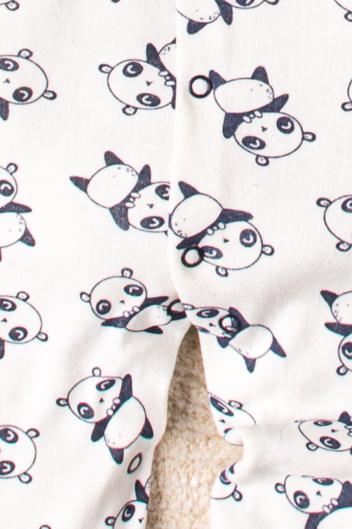 Unisex 3'lü Pamuklu Panda Desenli Çıtçıtlı Patikli Yenidoğan Tulum Seti