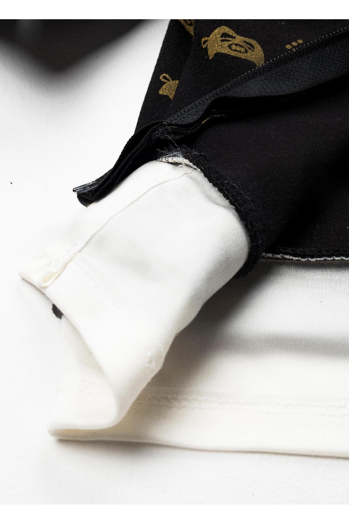 Erkek Bebek Takım Batman Desenli Uzun Kollu Pamuklu Fermuarlı Kapşonlu Bebek Takım 6-24 Ay