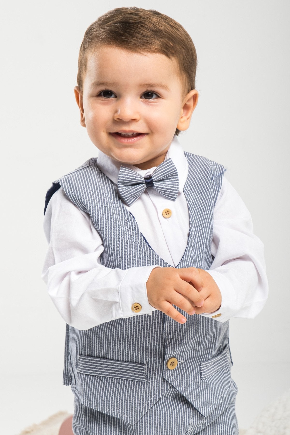 4 Parça Yelekli Gömlekli Erkek Çocuk Takım Elbise Özel Gün Kıyafeti