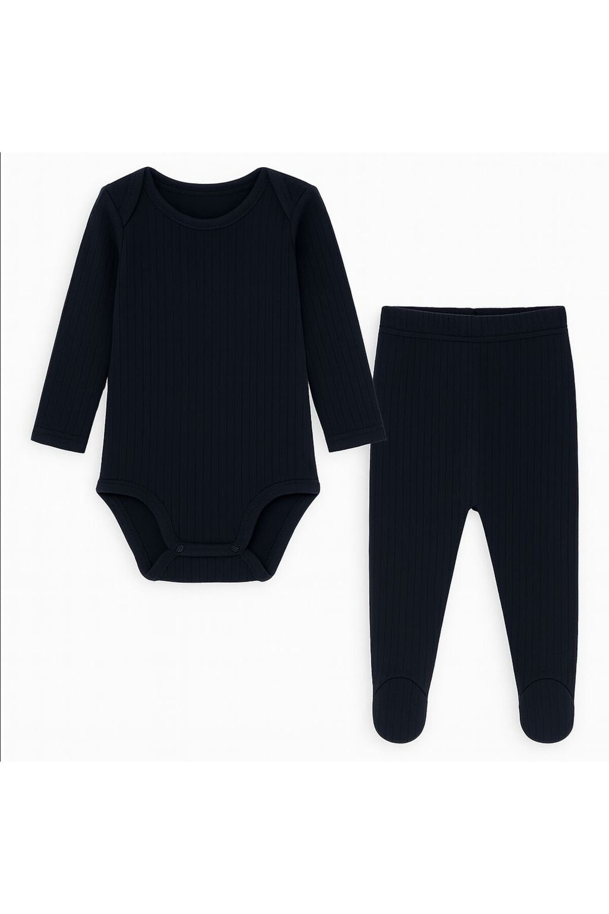Organik Pamuklu Zıbın Body ve Patikli Alt 6 Parça 3’lü Set Bebek Takımı 0-9 Ay