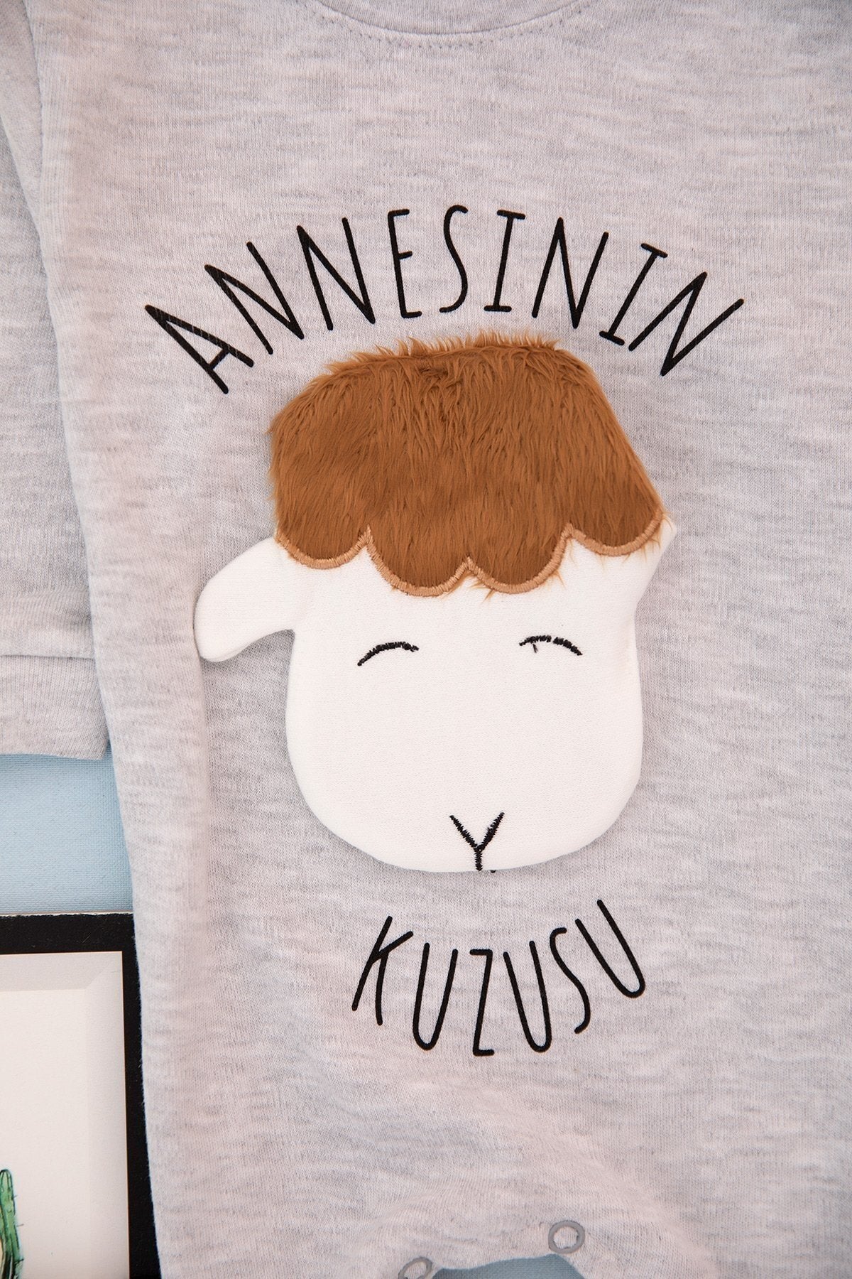 Annesinin Kuzusu Baskılı Pembe Bebek Takım