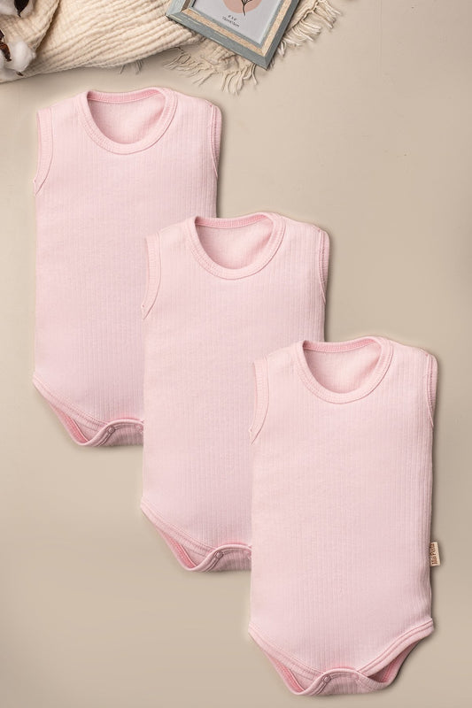 Organik Pamuklu Alttan Çıt Çıtlı 3'lü Body Seti