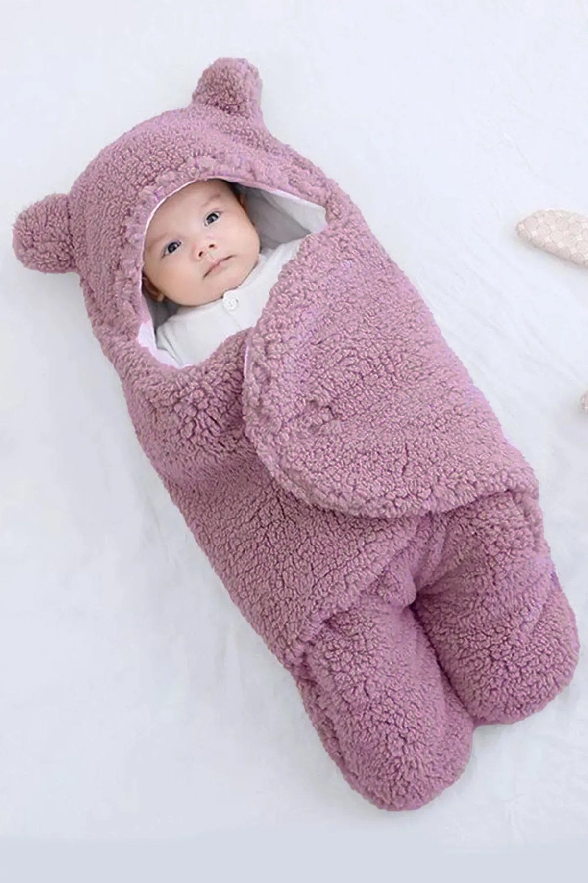 0 - 12 Ay Kulaklı Welsoft Dış Kundak Bebek Battaniye