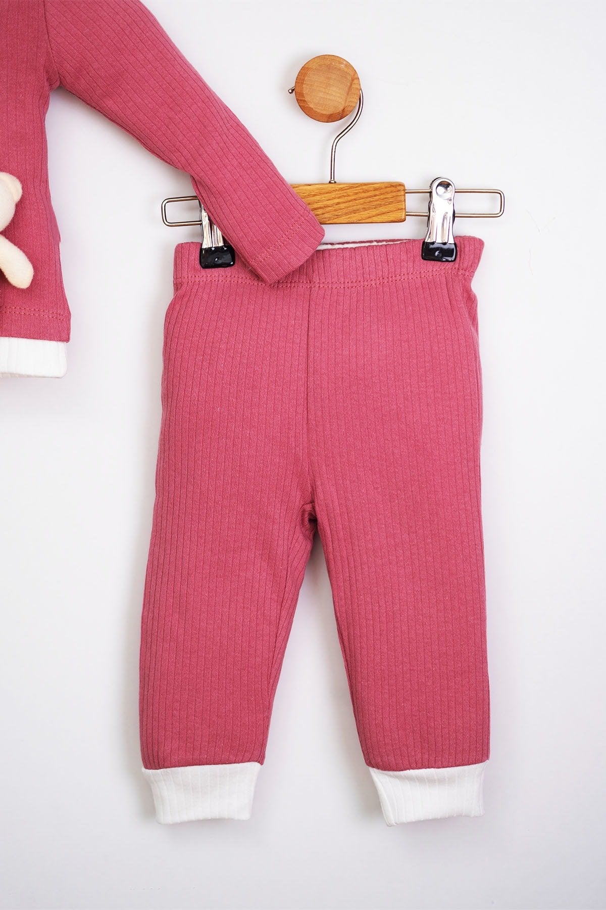 Oyuncak Ayılı 2 Parça Fitilli Kaşkorse Unisex Bebek Takım