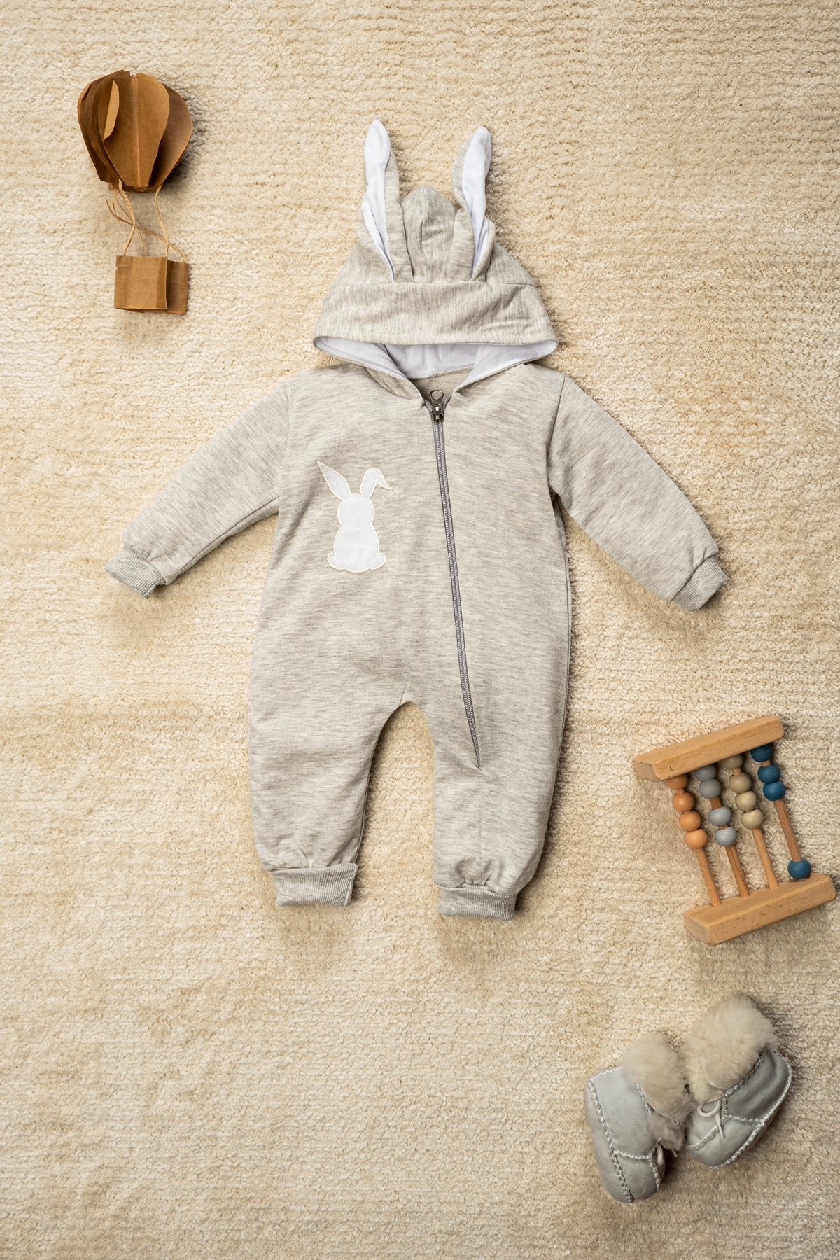 Tavşan Nakışlı  Kulaklı  Tulum