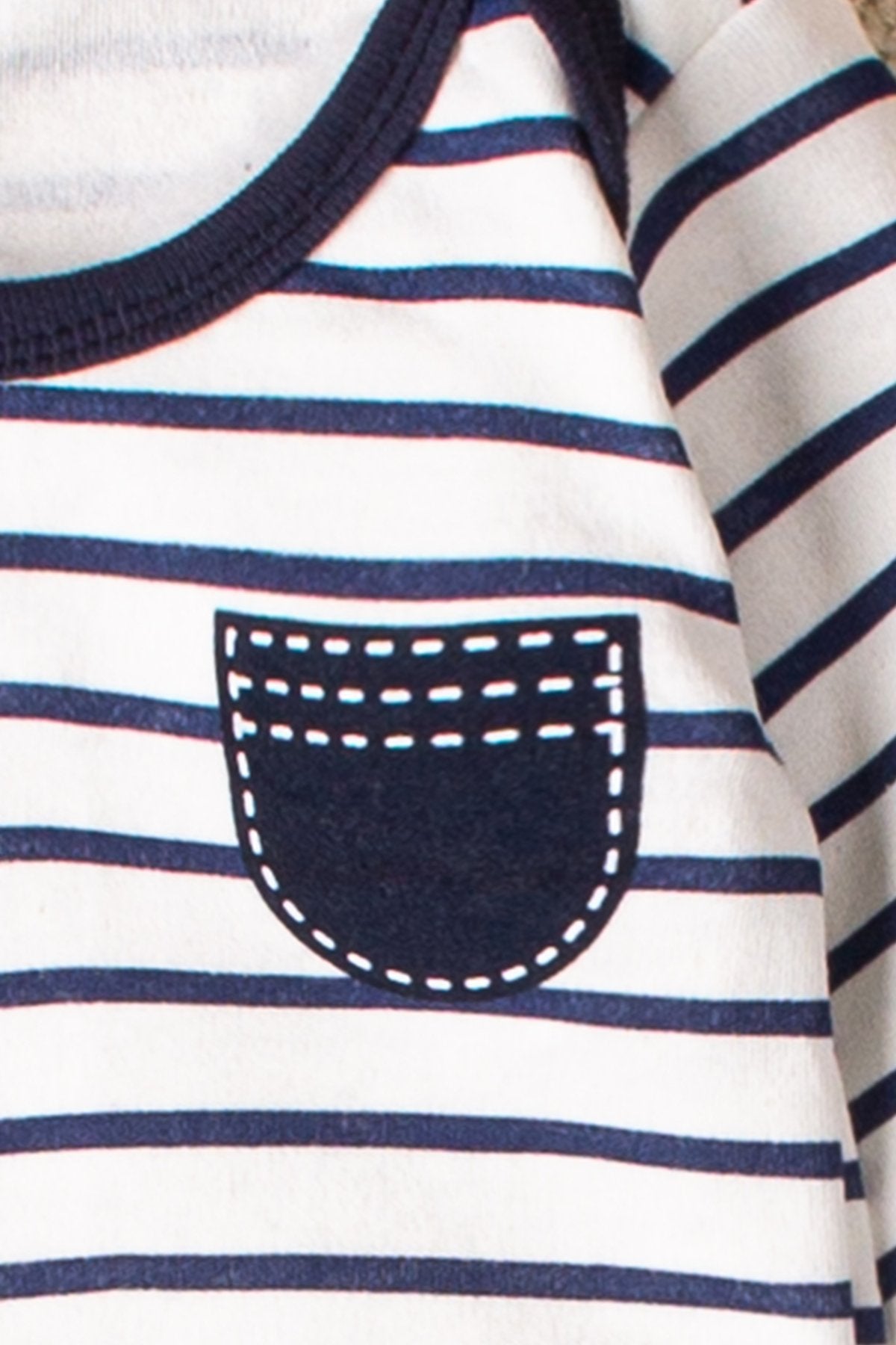 Erkek Renkli Panda Desenli 3 Set 6 Parça Çıtçıtlı Bebek Takım