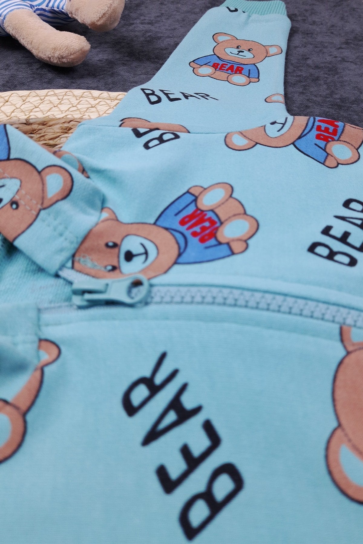 Bear Baskılı Bebek Takım 3'lü