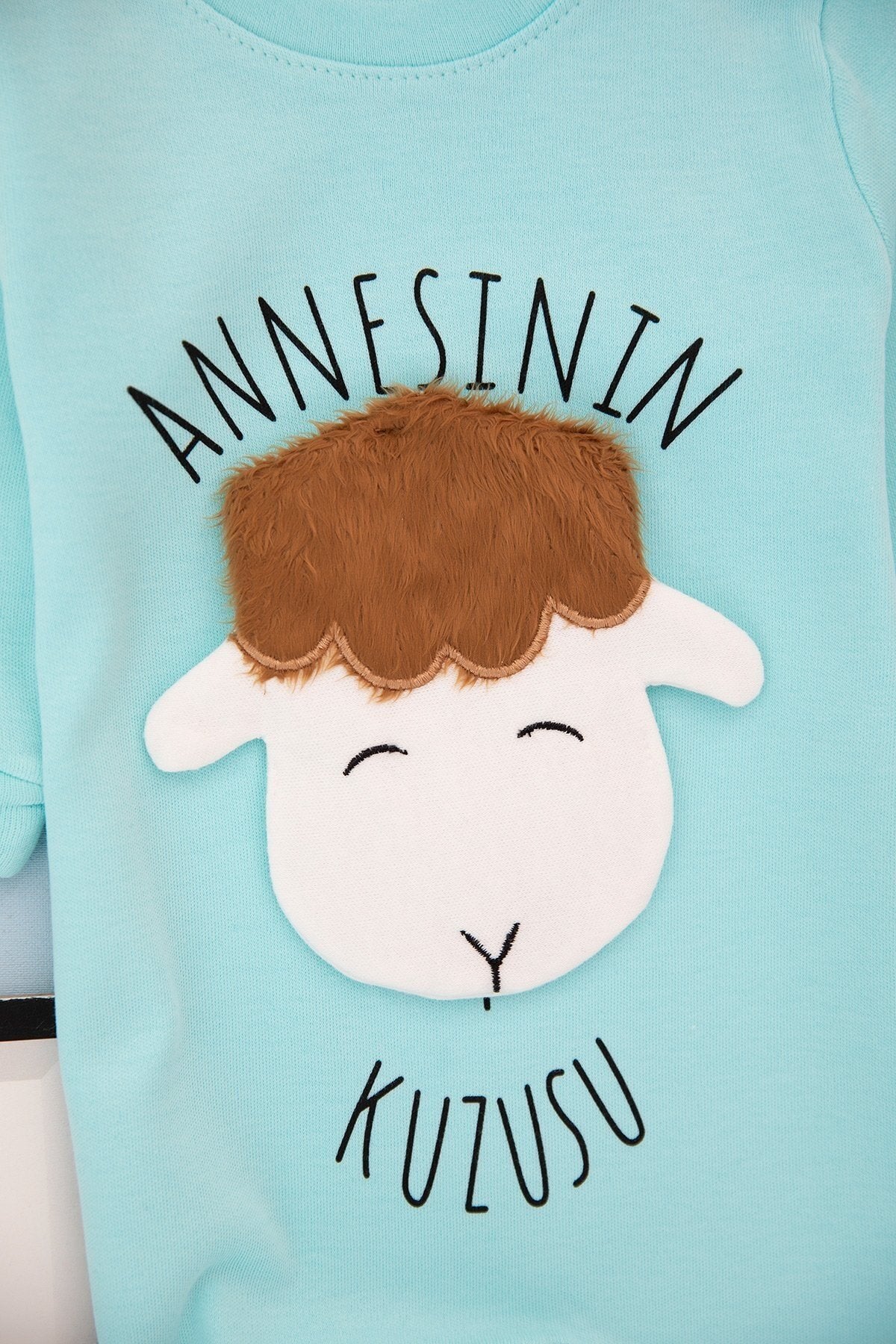 Annesinin Kuzusu Baskılı Pembe Bebek Takım