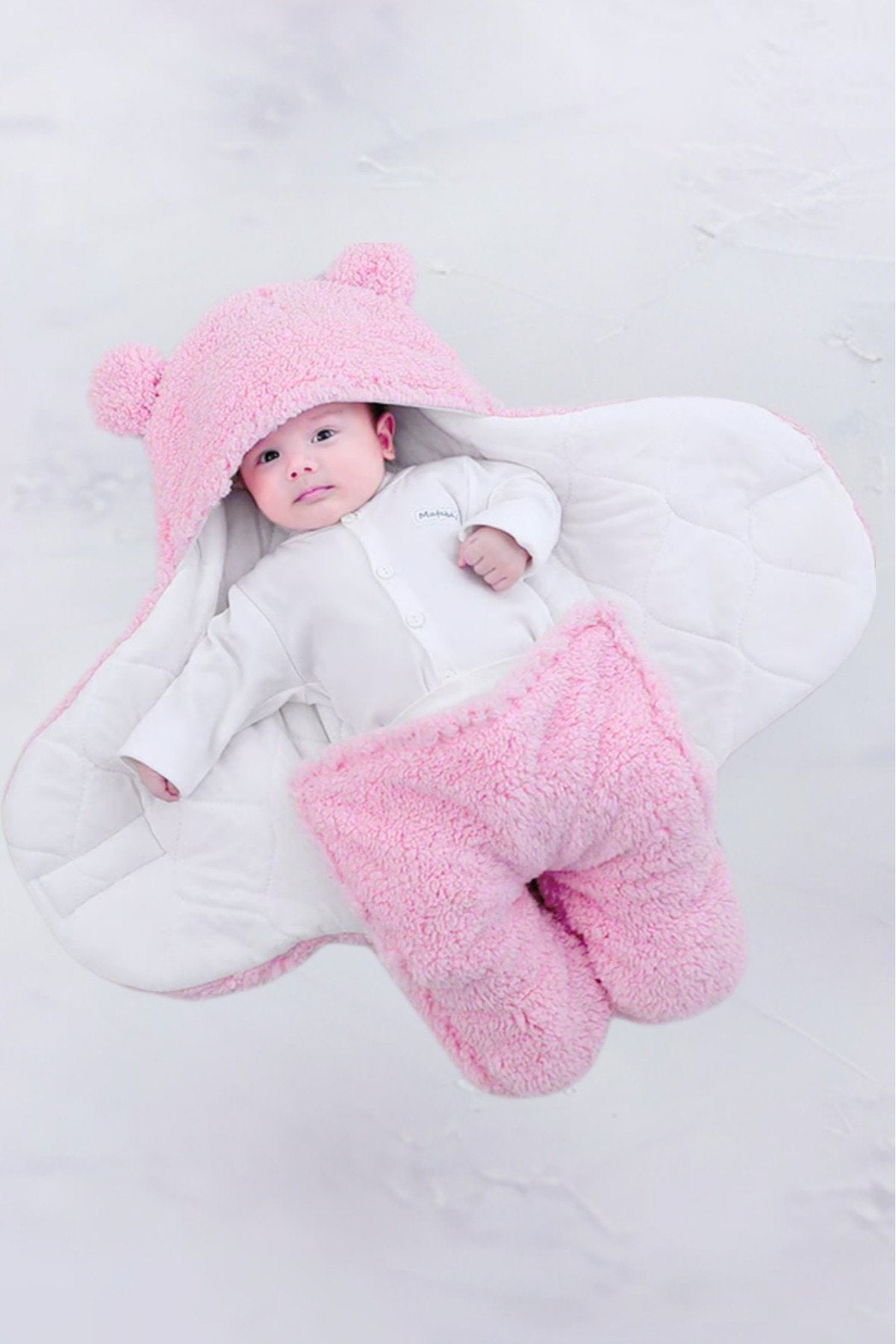 0 - 12 Ay Kulaklı Welsoft Dış Kundak Bebek Battaniye