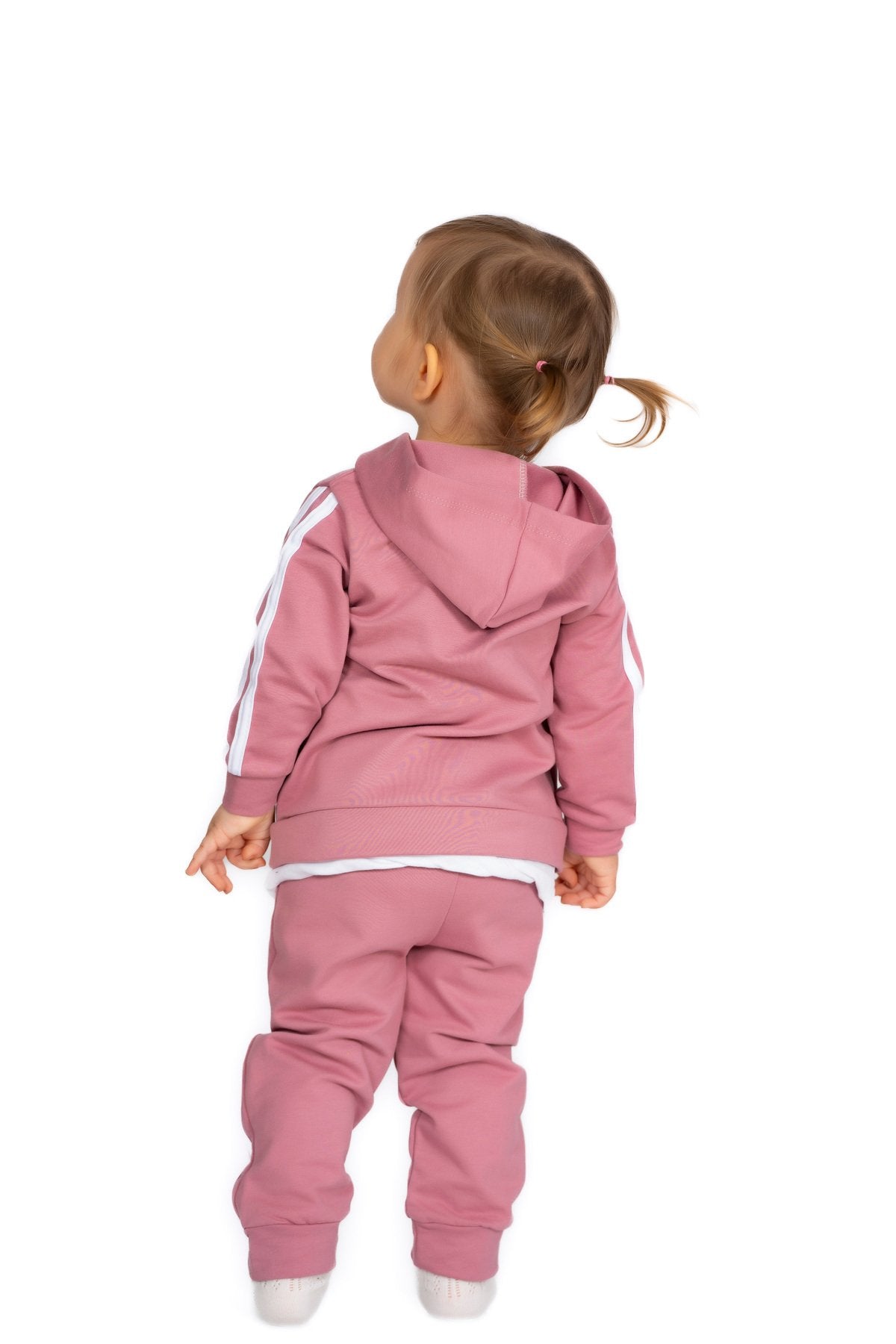 Erkek Bebek Takım Batman Desenli Uzun Kollu Pamuklu Fermuarlı Kapşonlu Bebek Takım 6-24 Ay