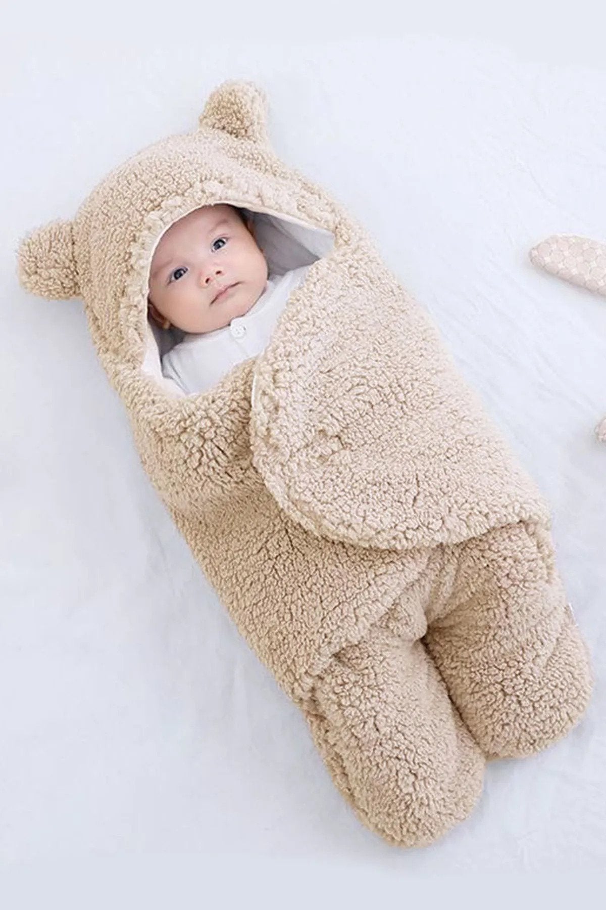 0 - 12 Ay Kulaklı Welsoft Dış Kundak Bebek Battaniye