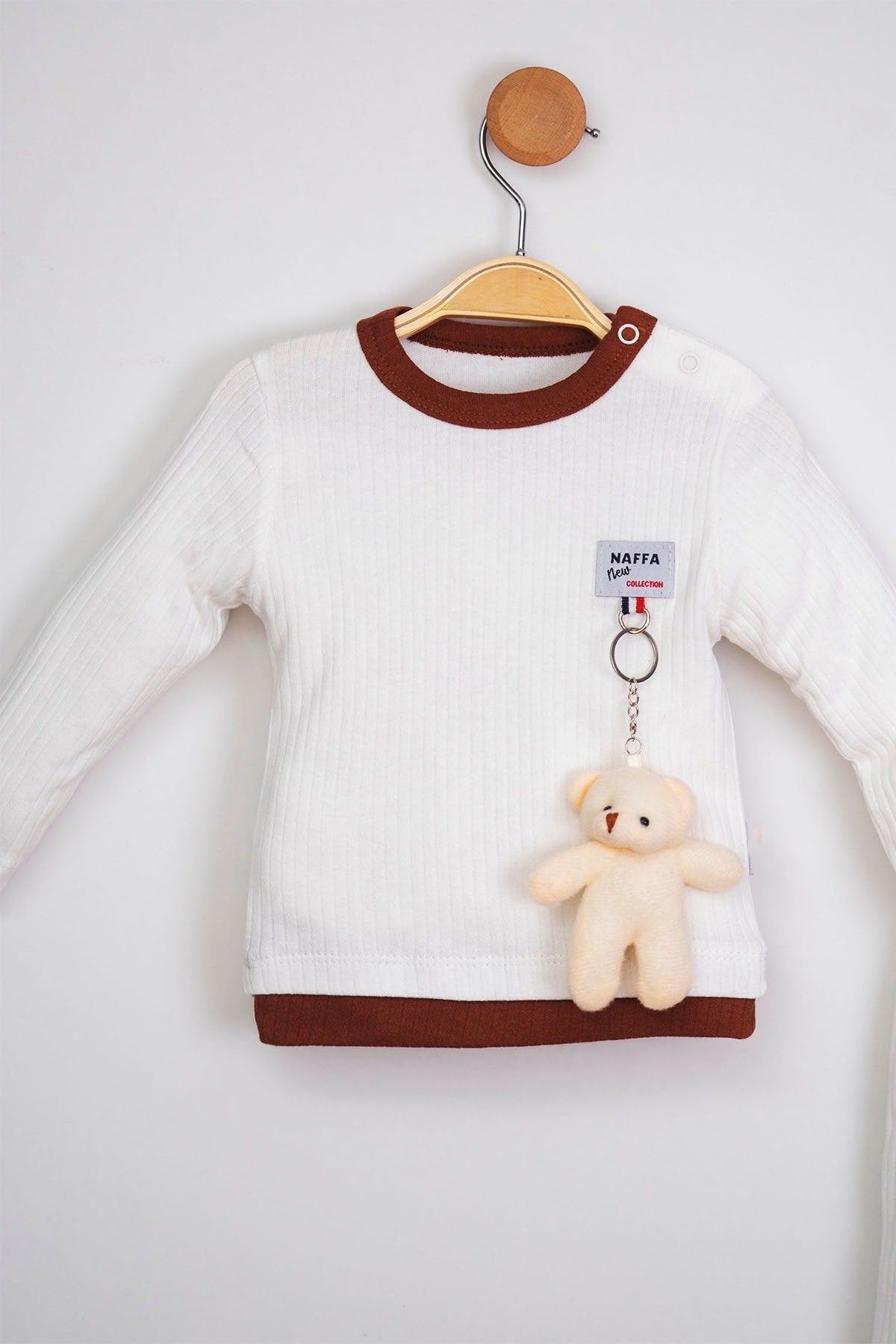 Oyuncak Ayılı 2 Parça Fitilli Kaşkorse Unisex Bebek Takım