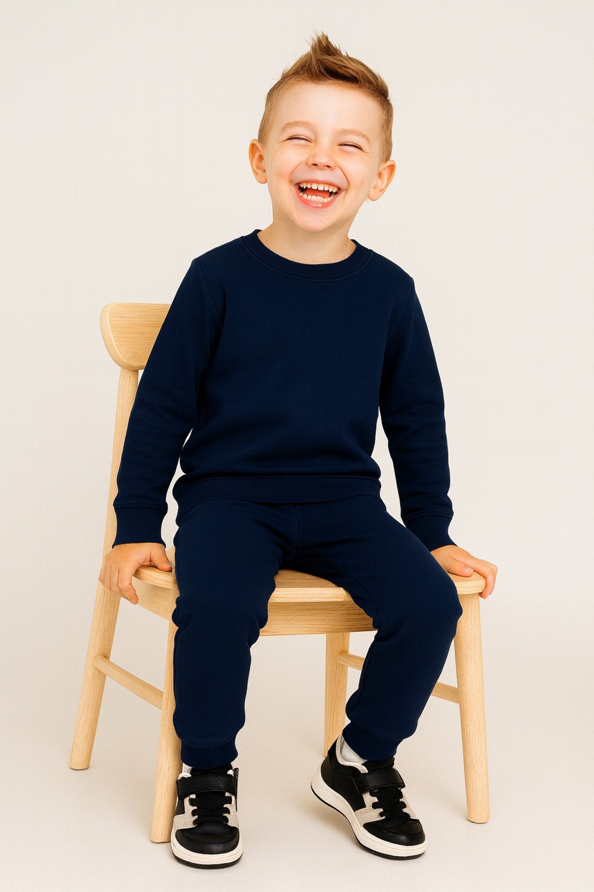 Unisex Karyoka Detaylı İçi Yünlü Kışlık Eşofman Takımı (1-5 Yaş)